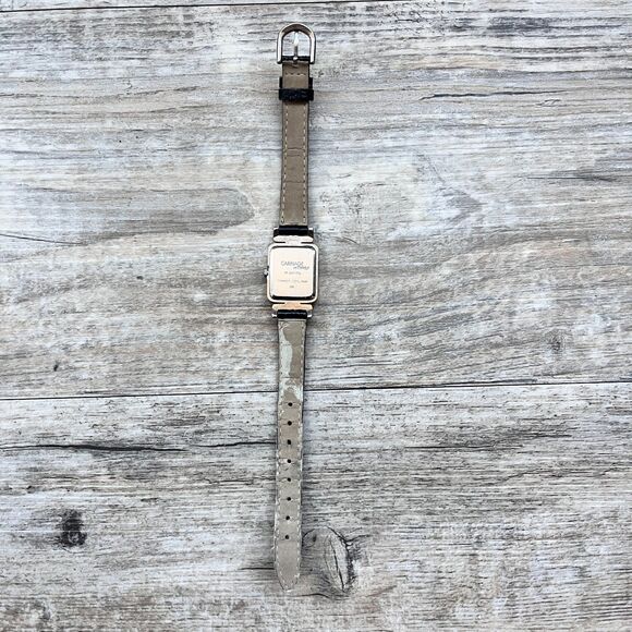 Vintage Carriage by Timex Womens Watch Rectangle Face Brown Black Leather Strap main image 9